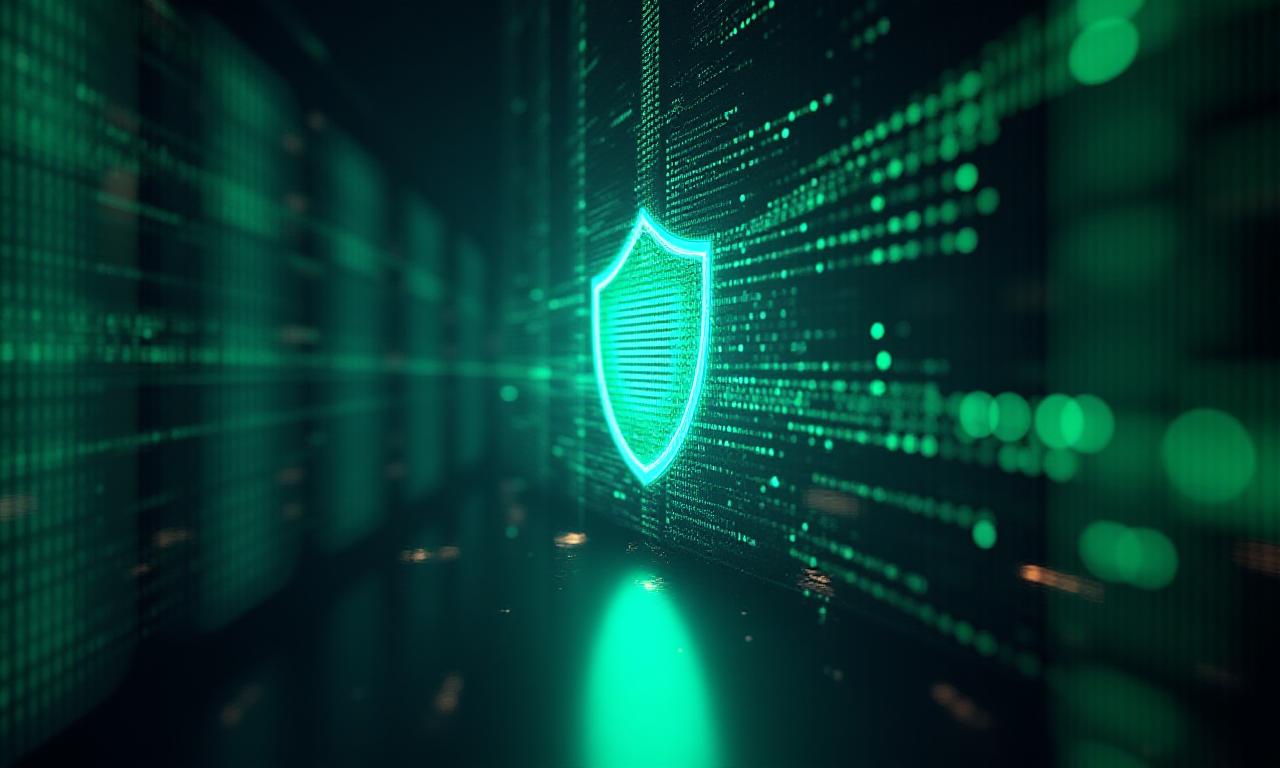 Reprezentare vizuală a securității datelor și inteligenței artificiale