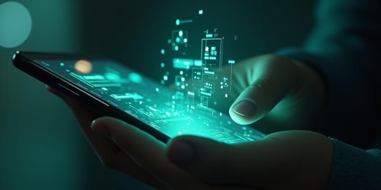 Conversație inteligentă între un asistent AI și un utilizator pe mobil